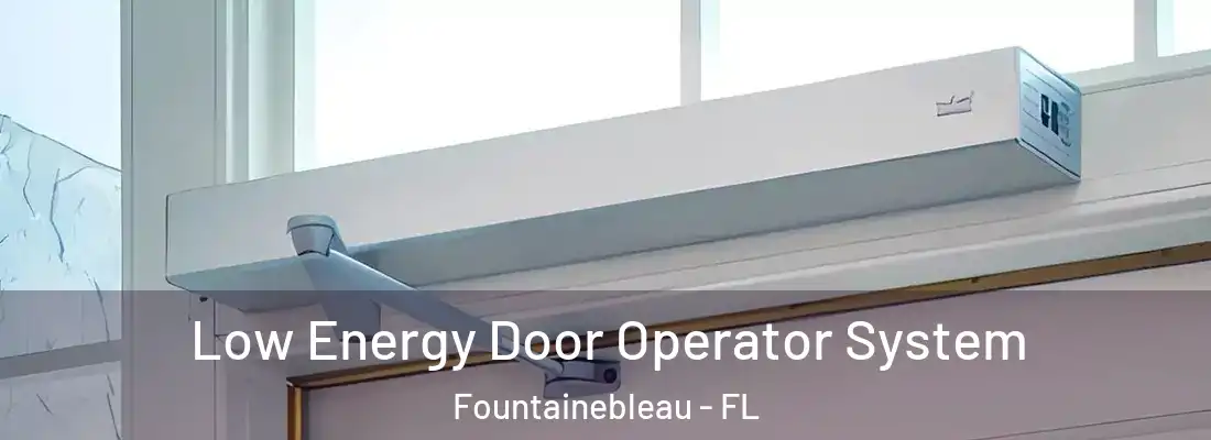 Low Energy Door Operator System Fountainebleau - FL